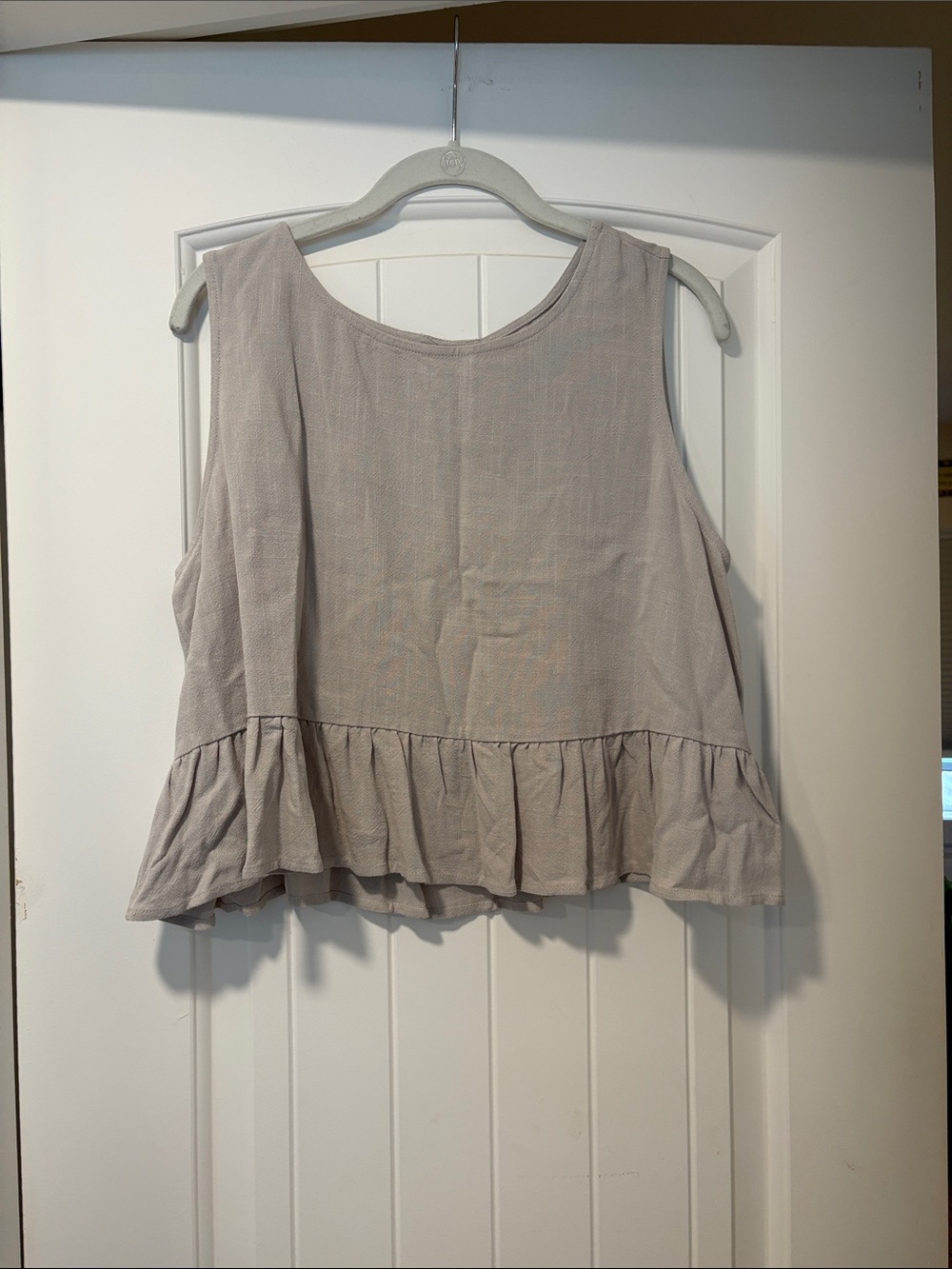 Anrabess linen blend sleeveless top XL
